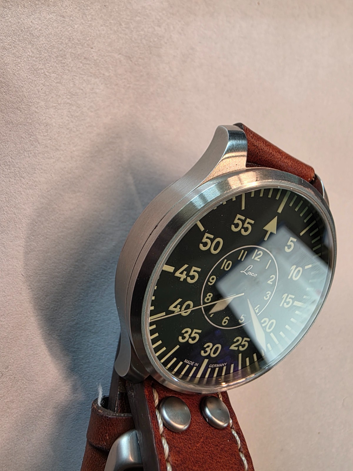 Laco Aachen 42 Automatic Pilot Watch 861690 Type B Flieger Sapphire Germany