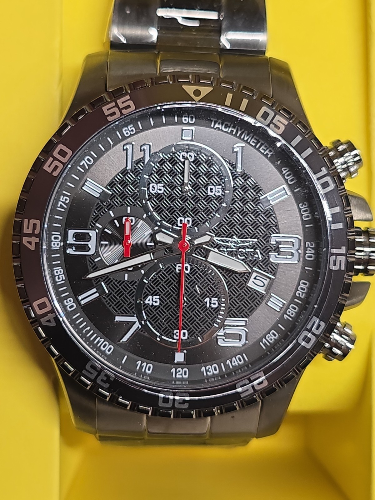 Invicta Specialty Mens 48mm Gunmetal 69808 Black Dial