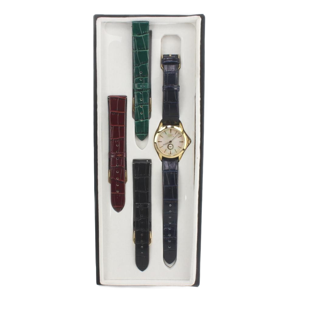 Invicta 5112 Swiss Quartz Leather Strap Womens Four Strap Watch Set