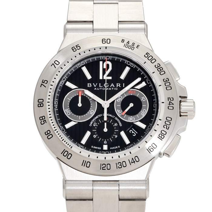 Bvlgari Diagono DP42BSSDCH Stainless Steel 42.0mm Black Dial Automatic #YKW822