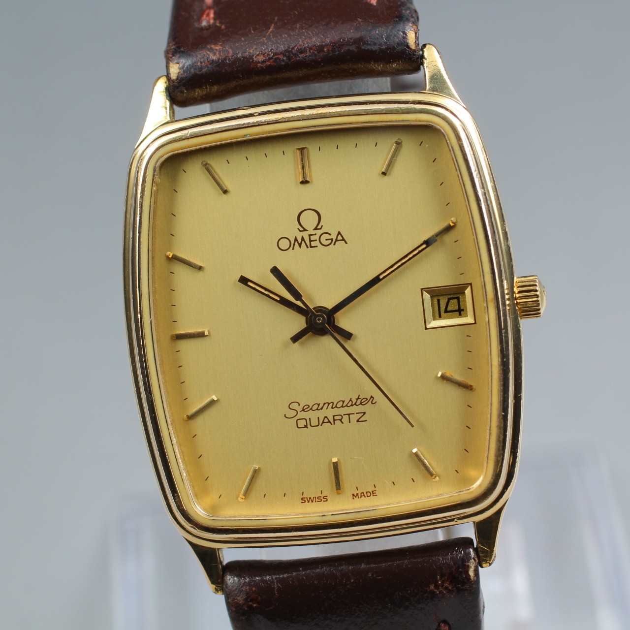 Vintage OMEGA Seamaster Cal.1430 Ref.196.0265 Men’s Quartz Watch 28mm From JAPAN