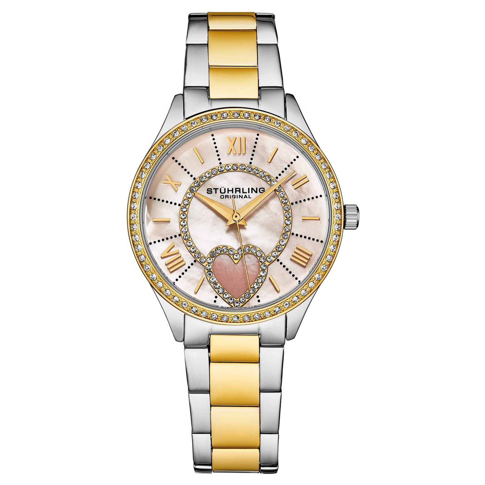 Saylor Mother of Pearl Quartz Classic Gold/Silver | White Dial Wristwatch 4019.4