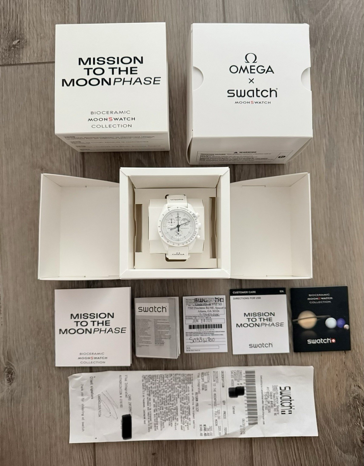 OMEGA x Swatch MoonSwatch Mission to the Moonphase White Snoopy NEW Full Set