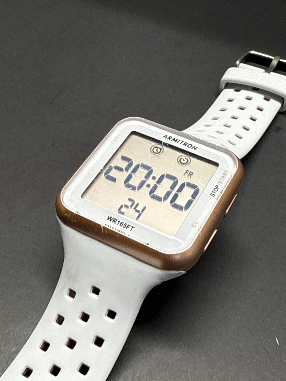 Armitron Pro Sport Digital Watch – Gray and Rose Gold – WR165 – ZM1212 – 40/8417