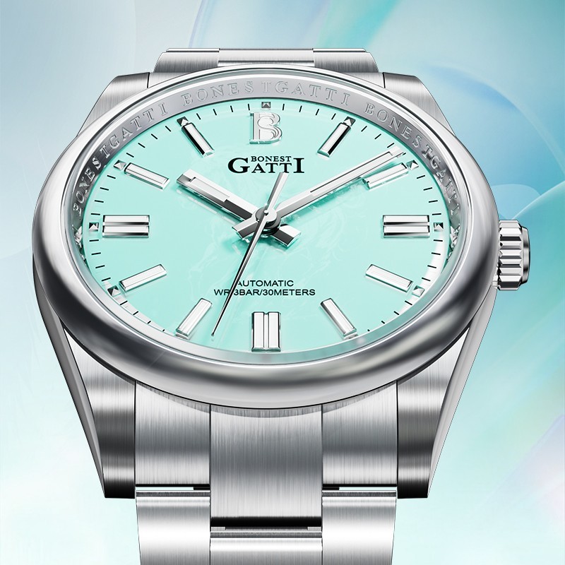 BONEST GATTI Automatic Mechanical Simple Luminous Horse Dial Men’s Watches 8015
