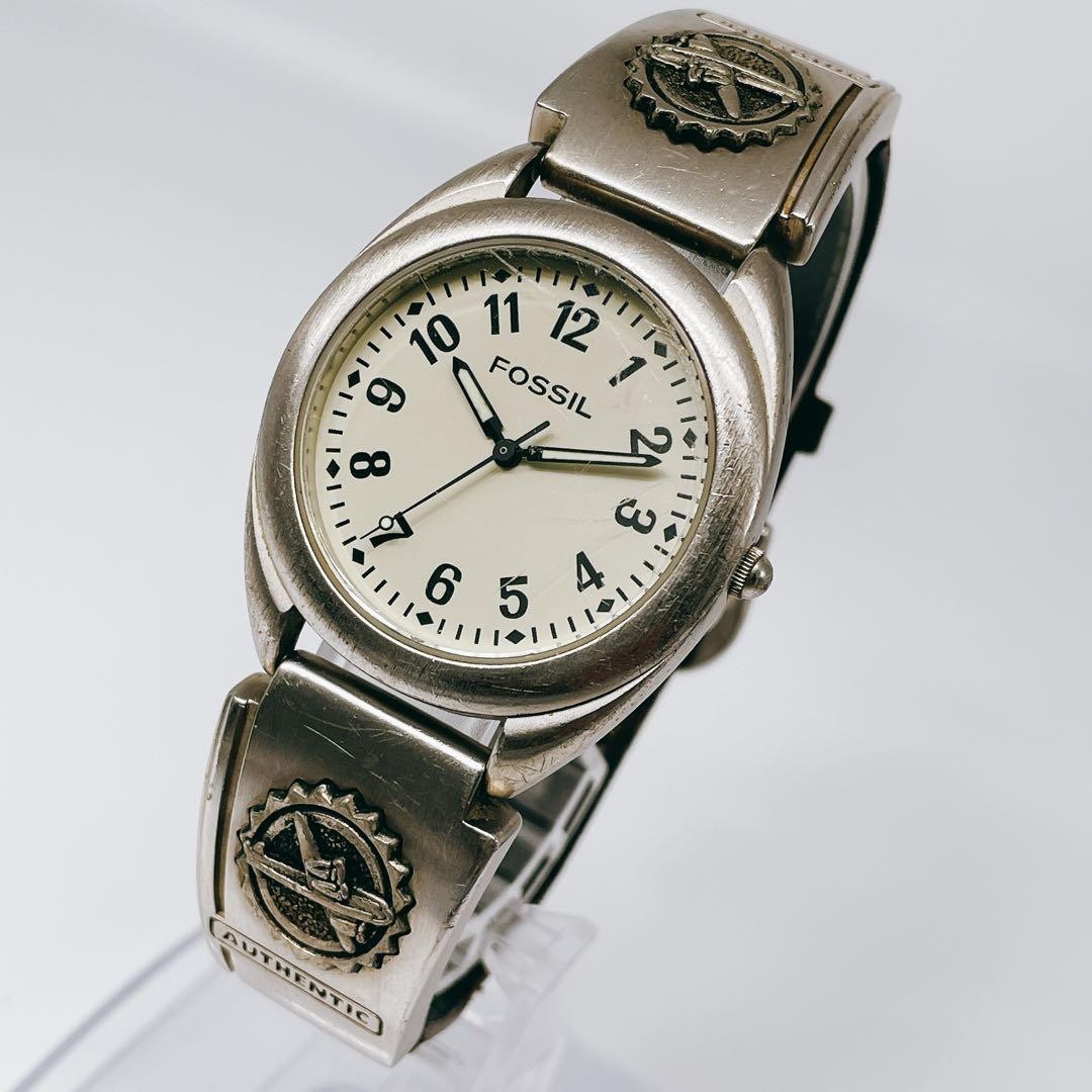 Fossil Gold Quartz Men’s Watch Vintage American Casual Style Japan 073660