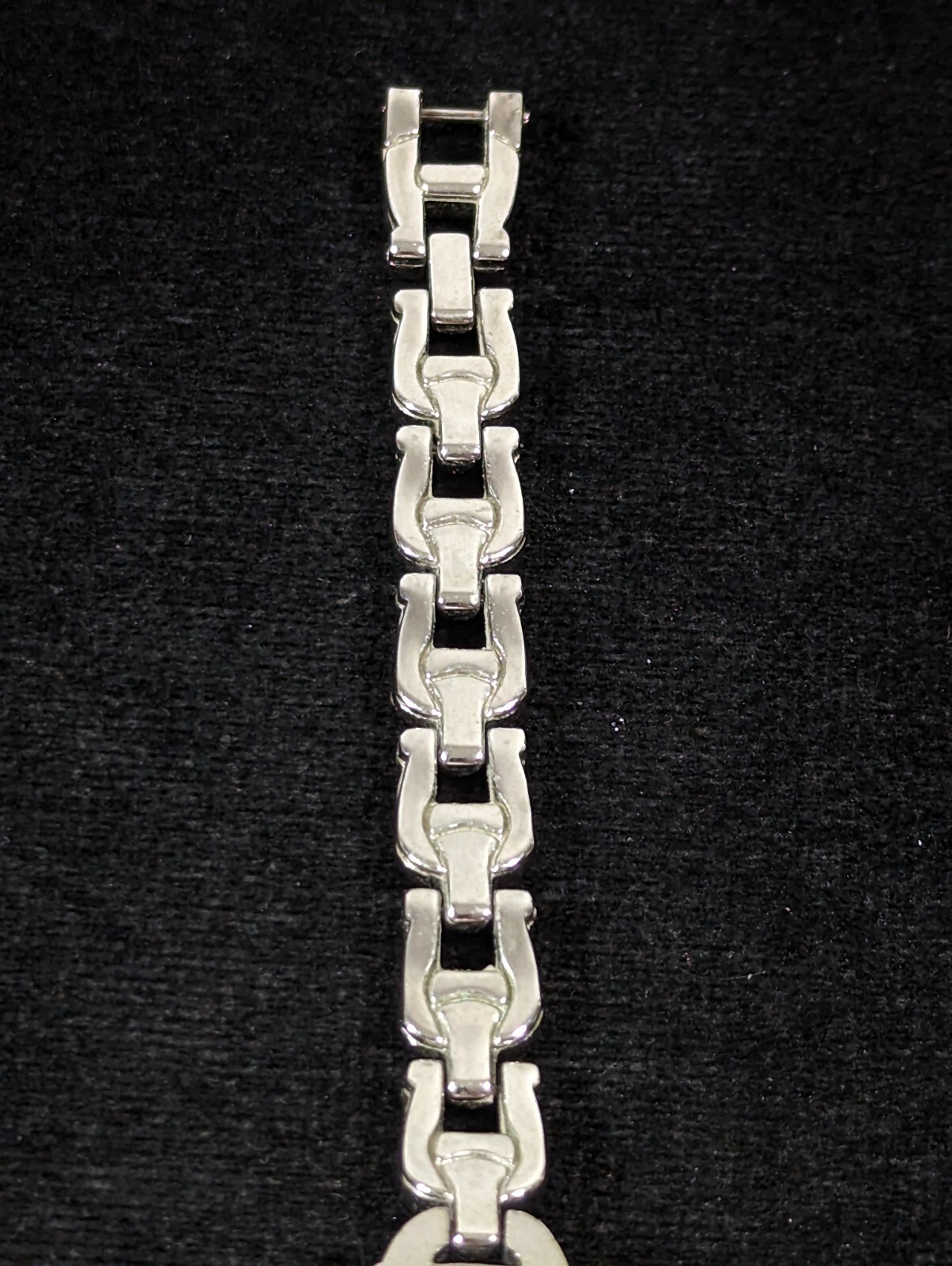 Faded Glory Silver Tone Dial Round Case Link Bracelet Band Watch 6.75 Inch