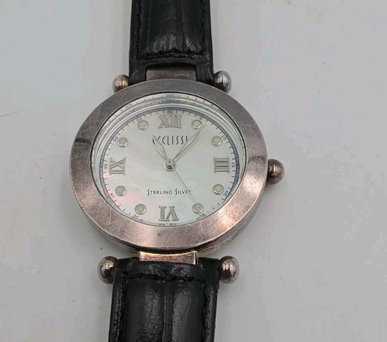 Ladies Ecclissi Sterling Silver MOP Dial Watch – 22340 Glow In The Dark Dial
