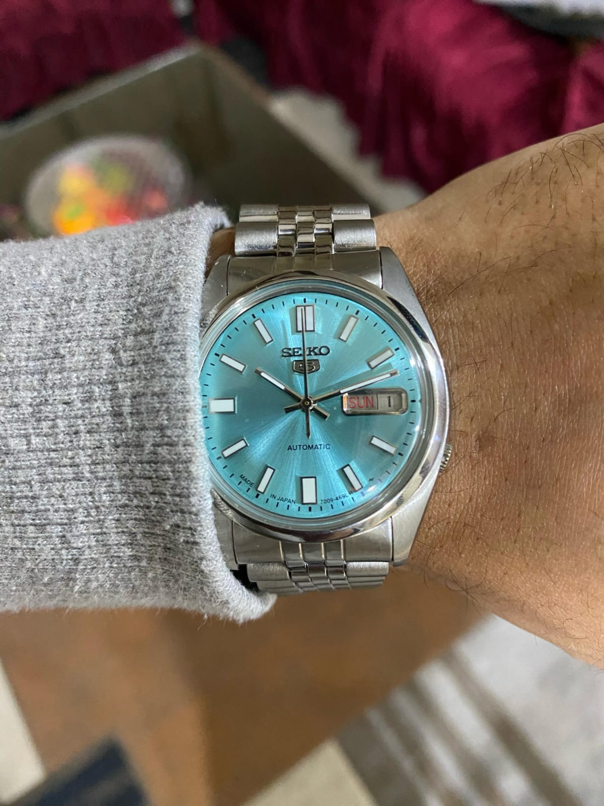 Seiko 5 Automatic Ice Blue 🧊 Dial Men’s Watch Japan Made 7009