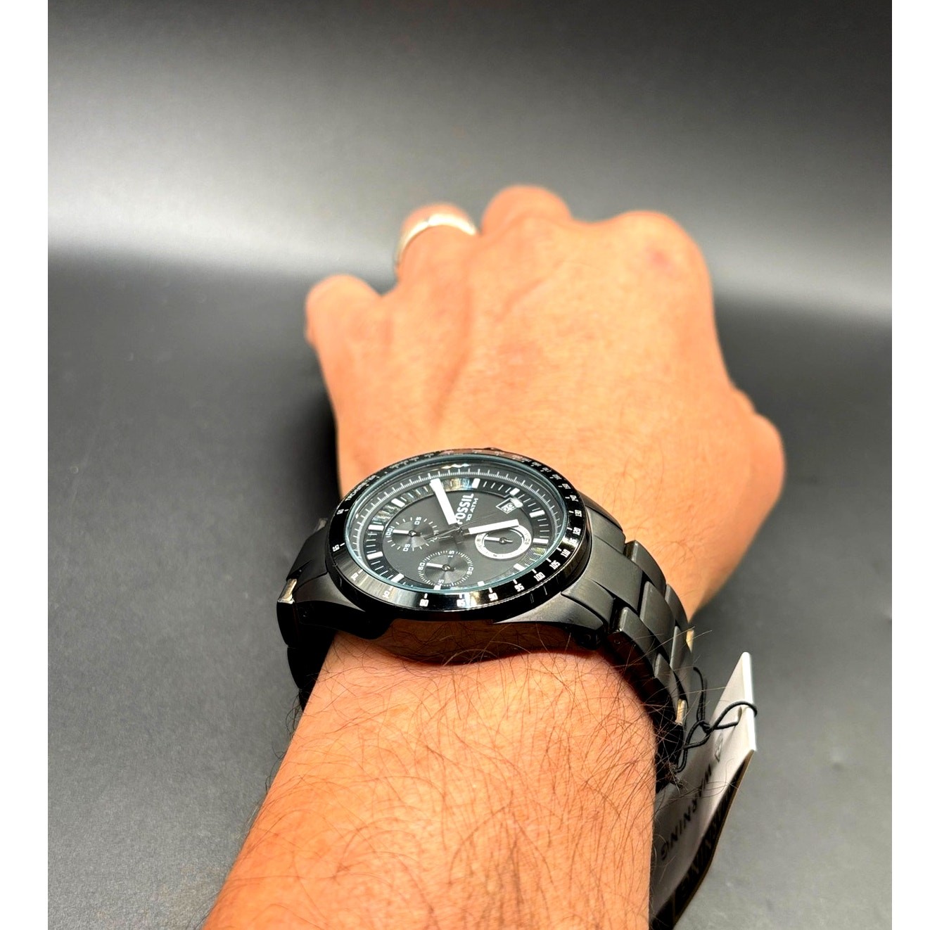 Fossil Decker CH2601 Black IP Stainless Steel Chronograph Men’s Watch NIB