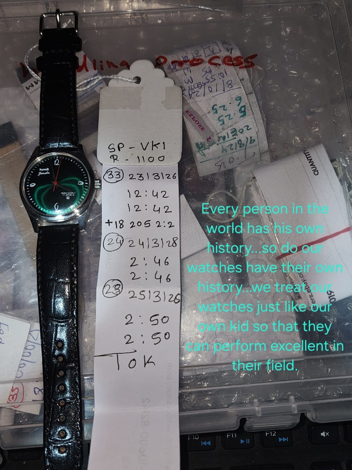 Working Hand winding HMT Pilot Black Dial 17 Jewels Back Wrist Watch