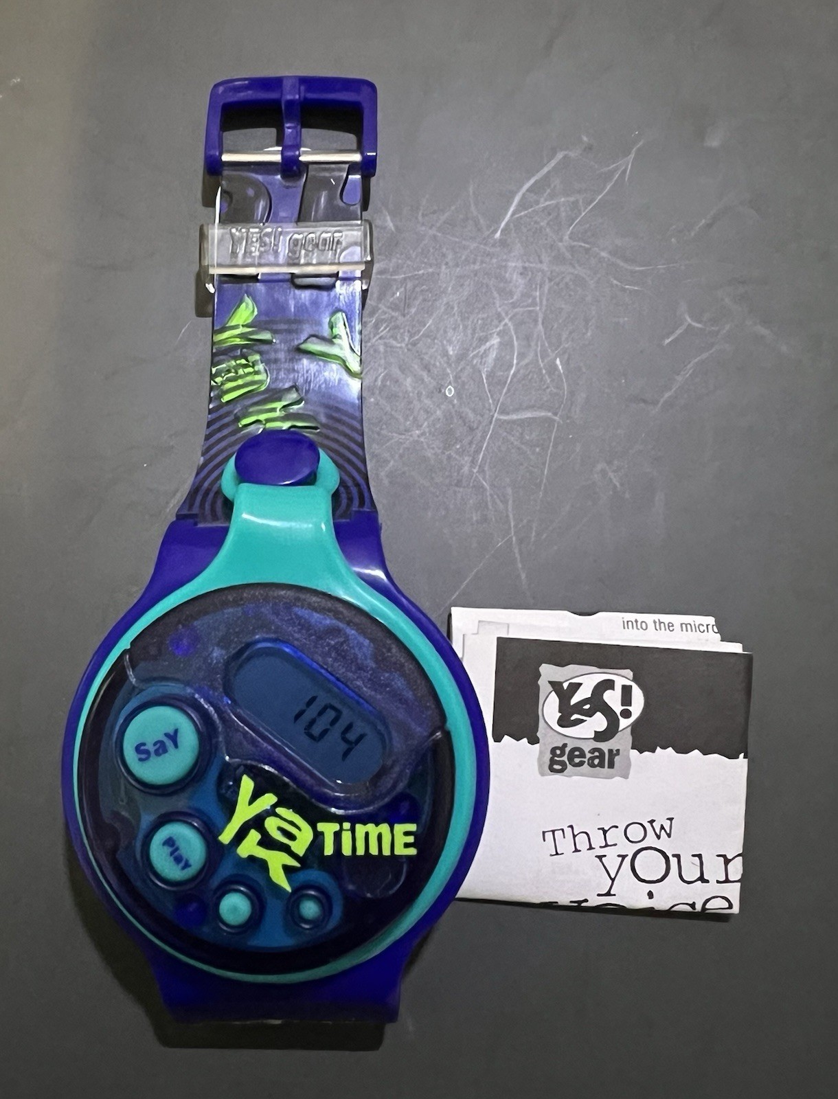 Vintage Yes Gear Yak Time Talking Playback Blue Wristwatch – New Batteries