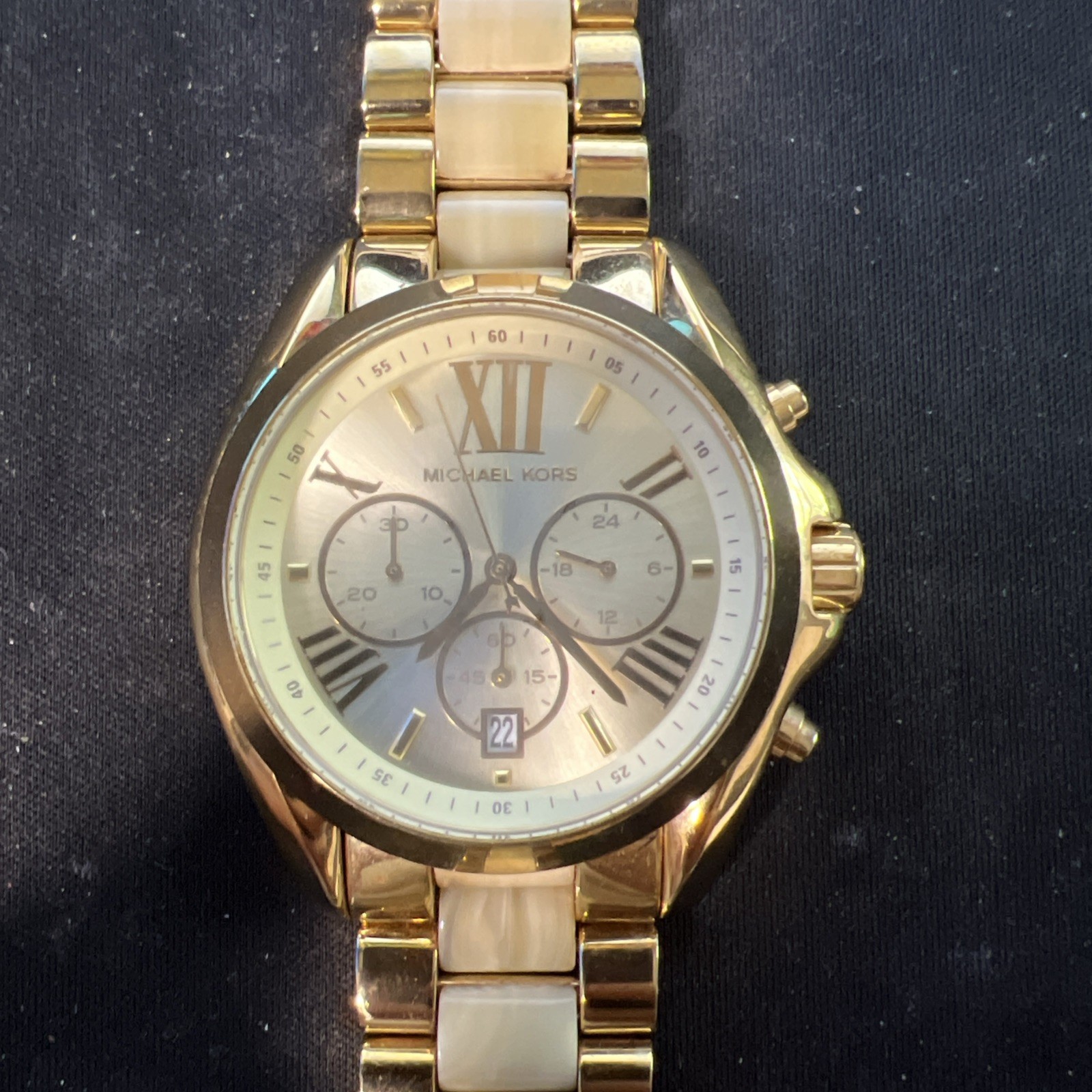 Michael Kors Bradshaw Gold Dial Gold Steel Strap Watch for Women – MK5722