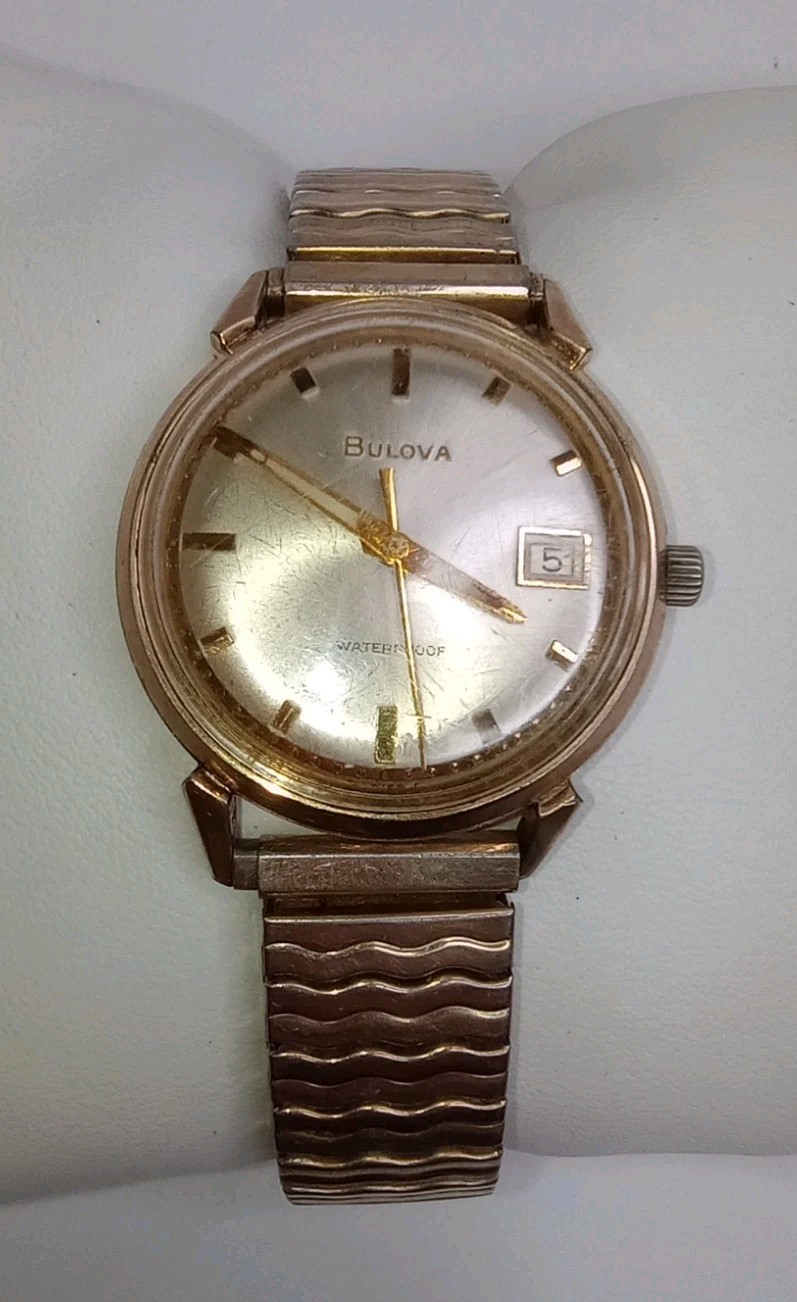 Bulova President “B” 1969 M9 10K RGP Men’s Mechanical Wristwatch