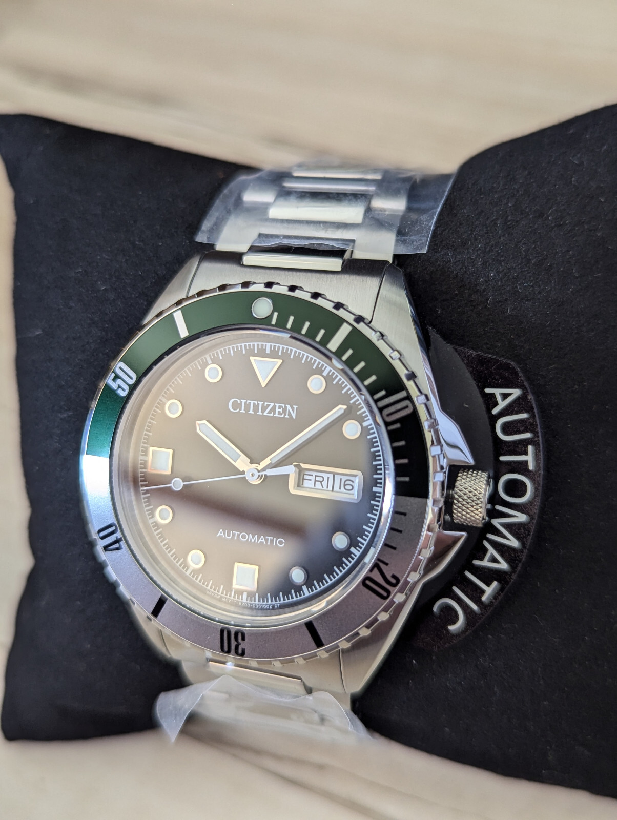 Citizen Automatic Sapphire Crystal Black Dial Sports Watch NH7531-50E