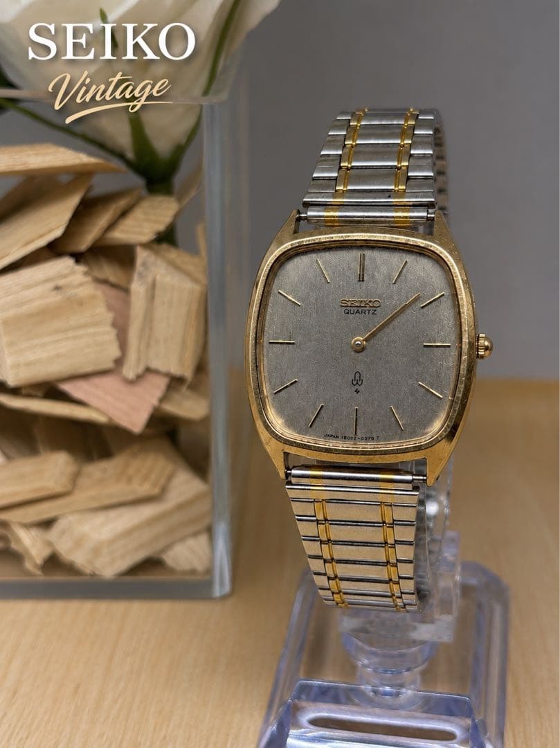SEIKO 7820-5020 Quartz Gold Plated SS Back 32mm Champagne Dial