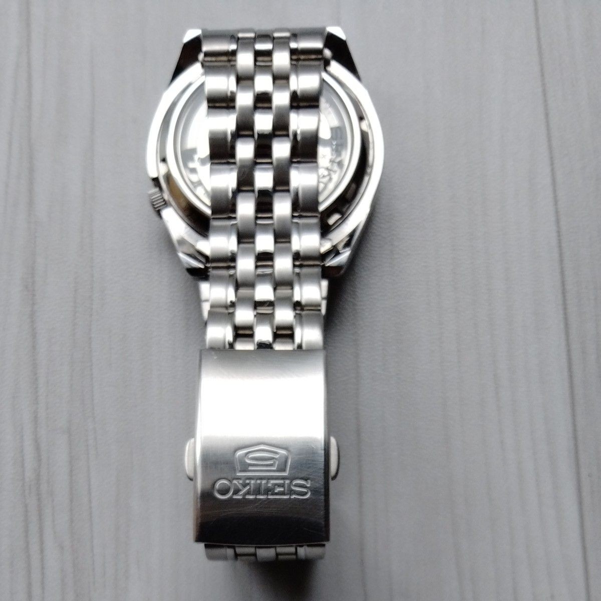 SEIKO 5 Automatic 7S26 01V0 Transparent Back 5 Logo Monogram (Patterned) Dial