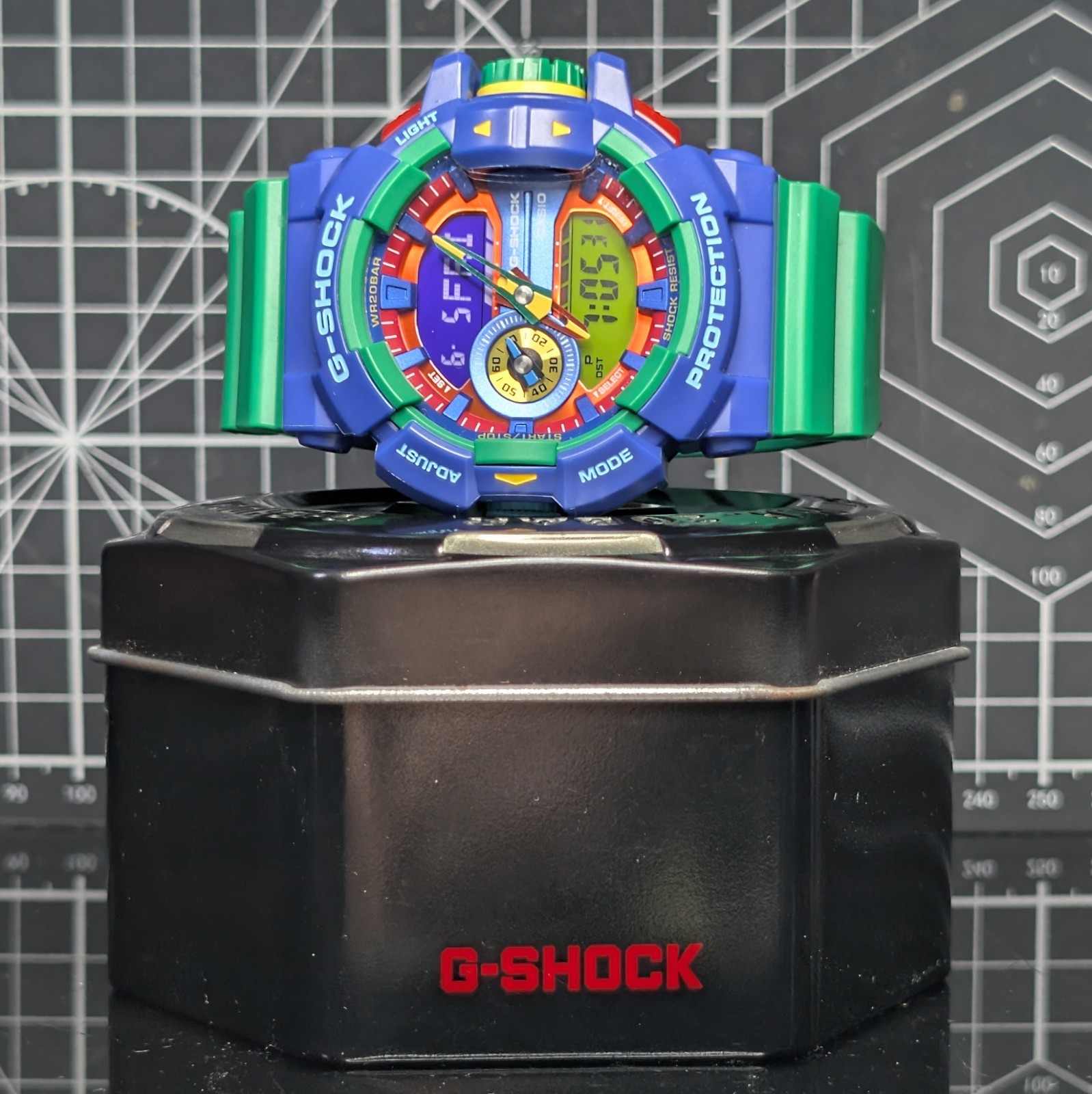 Casio G-Shock HYPER COLOURS GA-400 Blue Green Big Case Analog Digtal GA-400-2A
