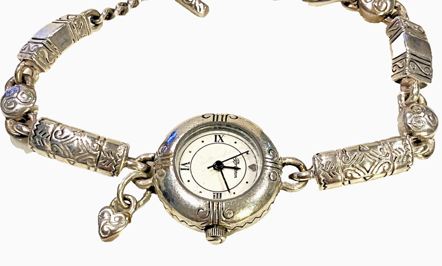 Brighton Marrakesh Silver Plated Bracelet Watch Toggle Clasp *New Battery* 7.25″