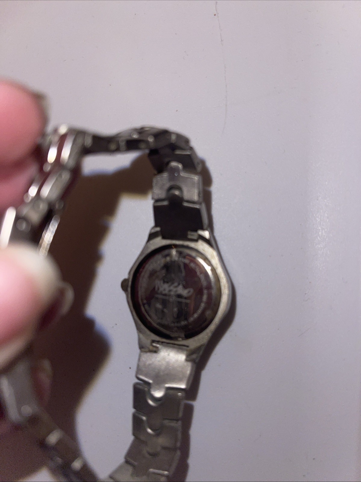Mossimo Wristwatch Silver Tone Stainless Steel Round Mother of Pearl *Untested*