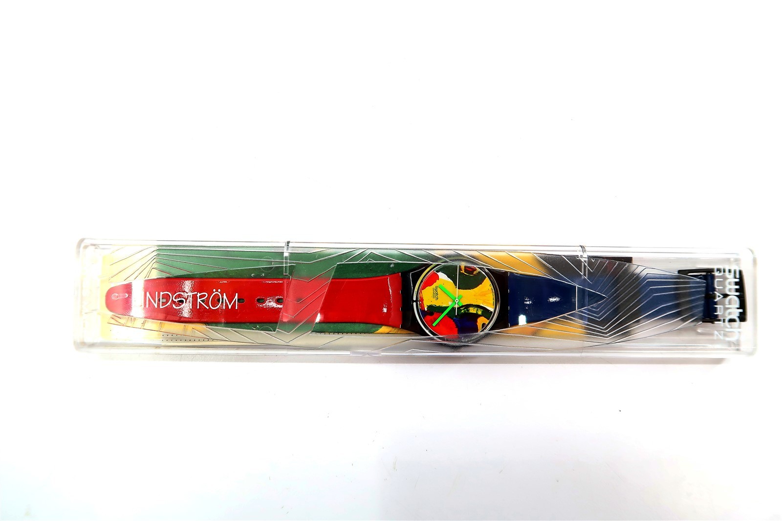 NEW Swatch Watch TEMPS ZERO GB166 Bengt Lindstrom 1995 w/ Case, Print & Papers