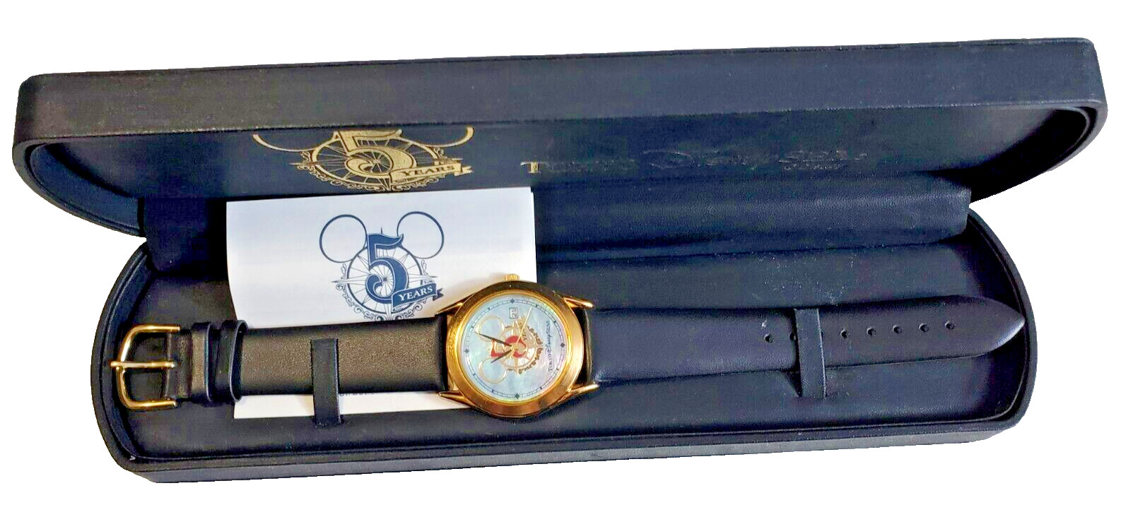 Tokyo Disney Sea 5 years anniversary watch w/ instruction & Guarantee box. Runs.