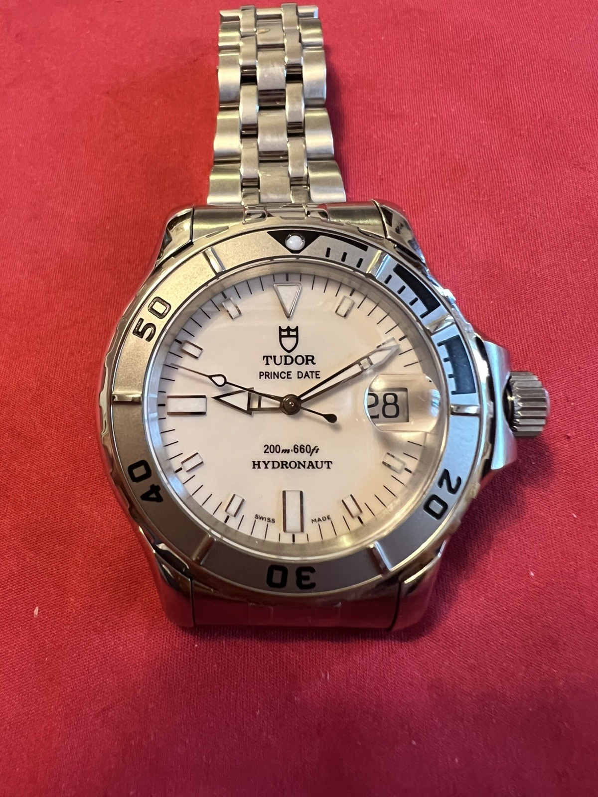 Tudor Prince Hydronaut 89190 White Dial, Steel Bracelet, Service 06/26