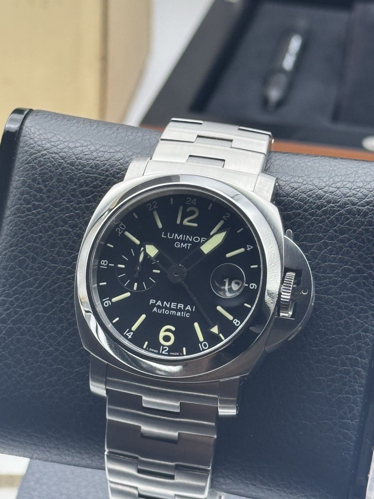 Panerai PAM00297 Luminor 44 GMT! *FULL ORIGINAL SET And BRACELET!