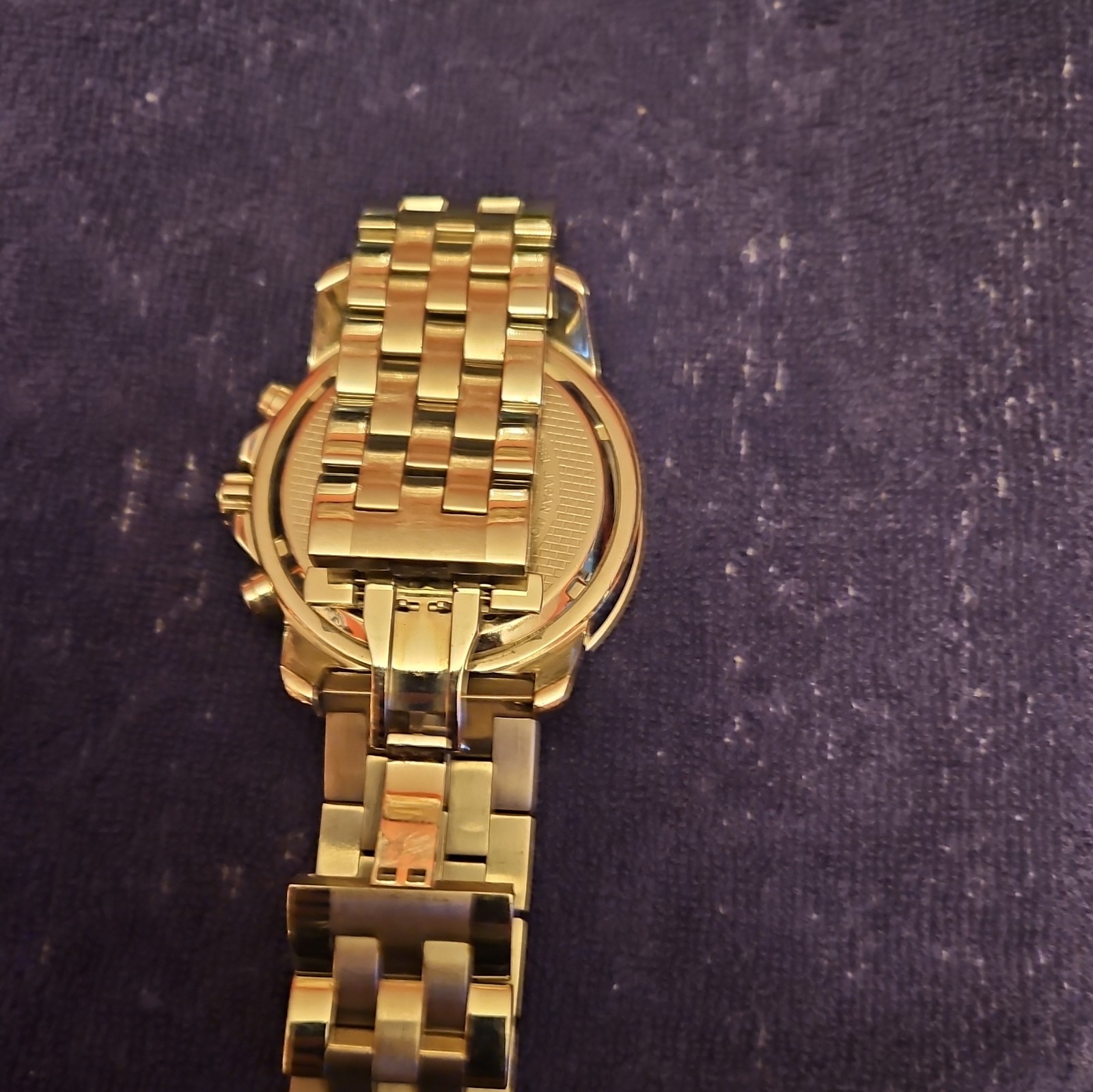 Gx ACE Quartz Chronograph Date Silver Diamond Watch Needs Battery