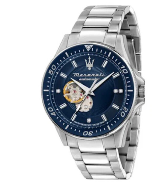 Maserati Sfida Men’s Watch R8823140007 Automatic Stainless Steel Silver 44mm