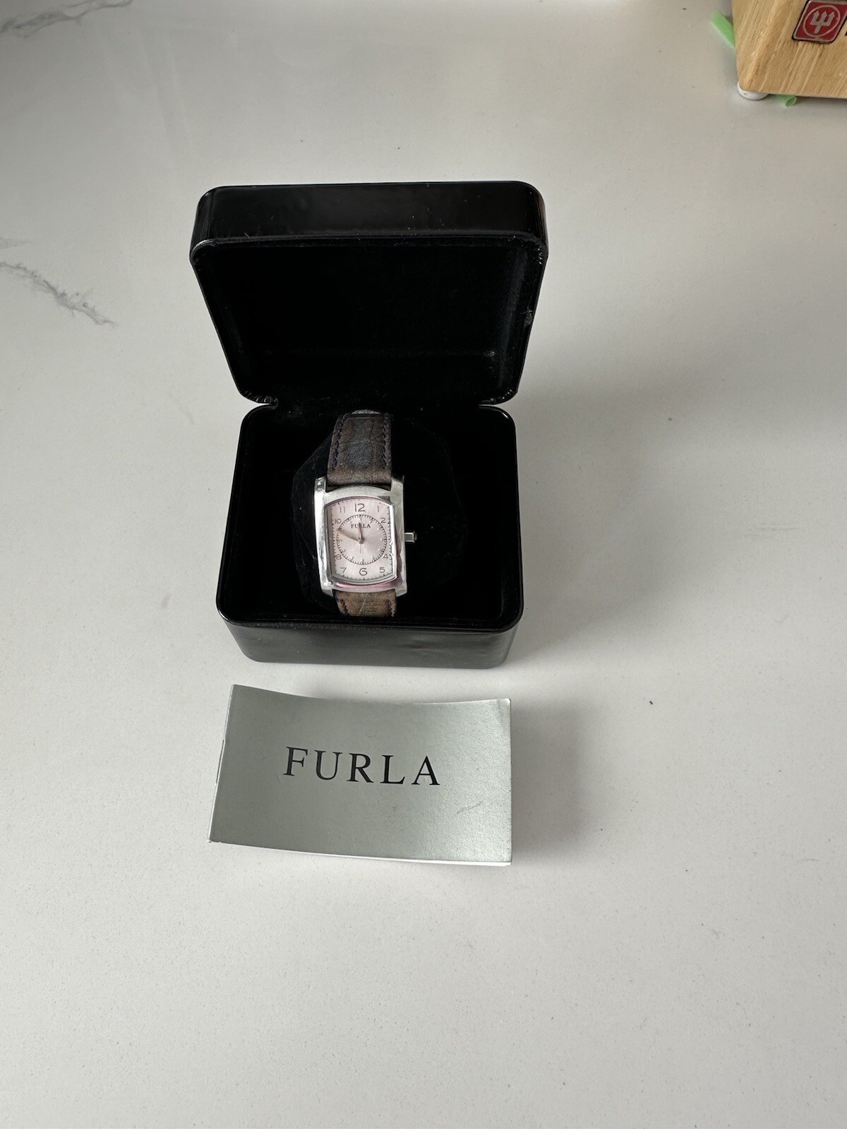 Furla Women’s Watch – blue leather 100% Authentic in Box /dust bag needs battery