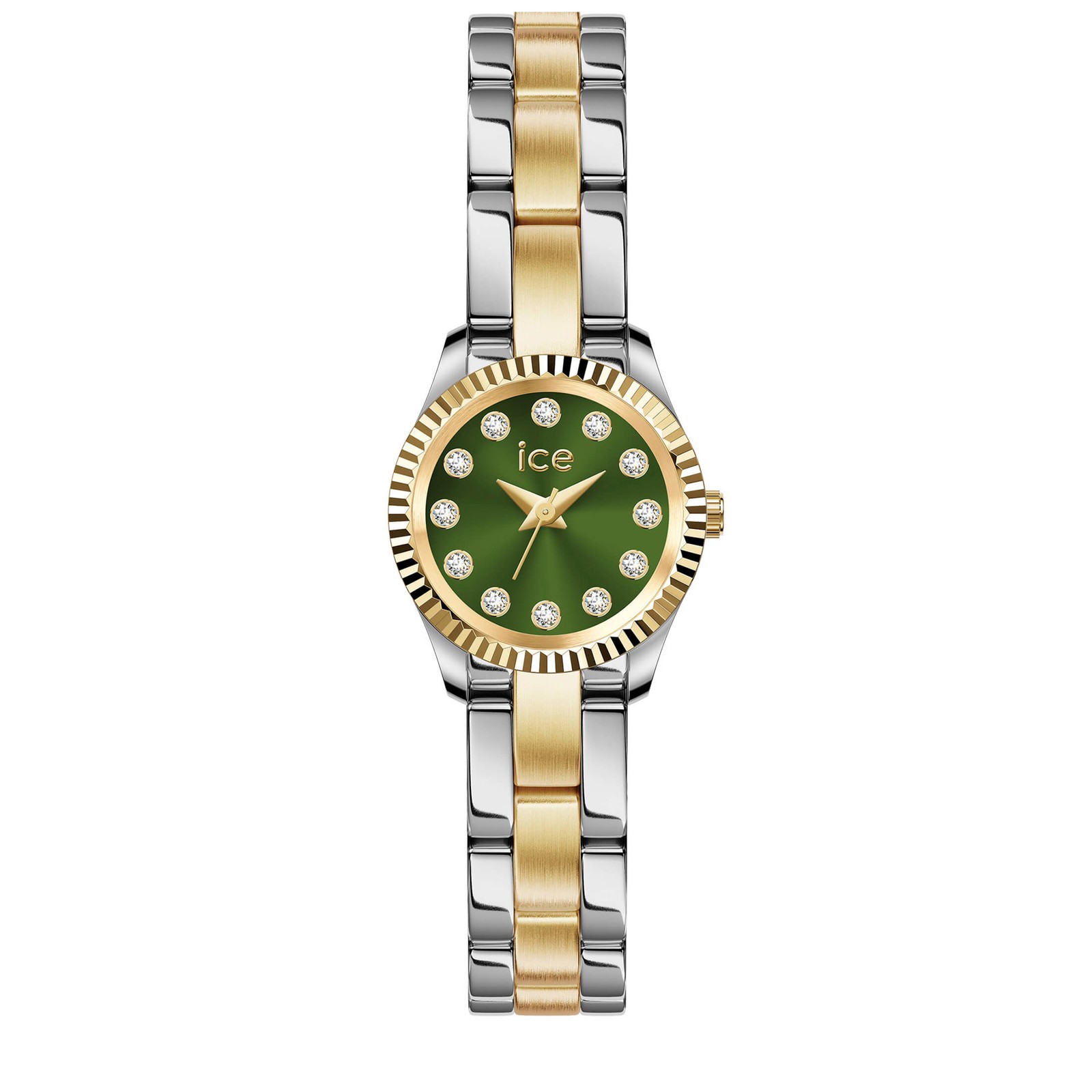 Ice Watch Multicolour Womens Analogue Watch Ice Mimi – Silver Gold – Olive