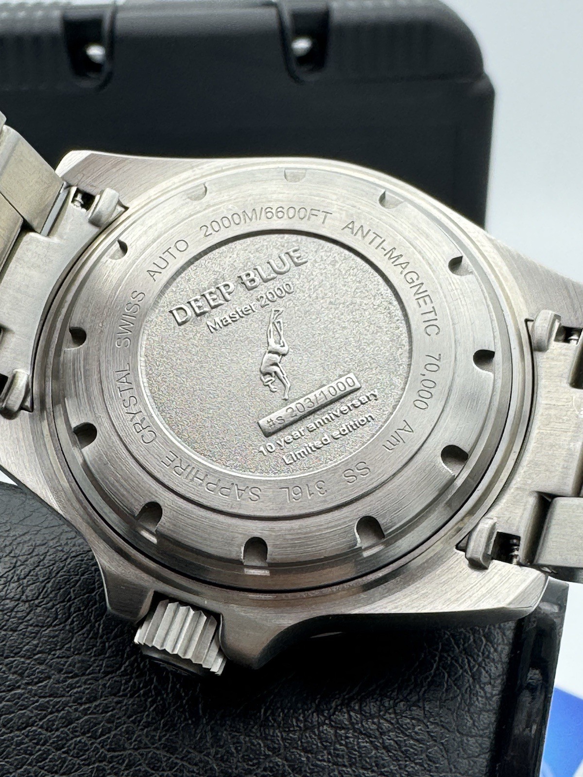 DEEP BLUE MASTER 2000 “10 YEAR ANNIVERSARY” 46MM BLUE DIAL! 2000M DIVER!