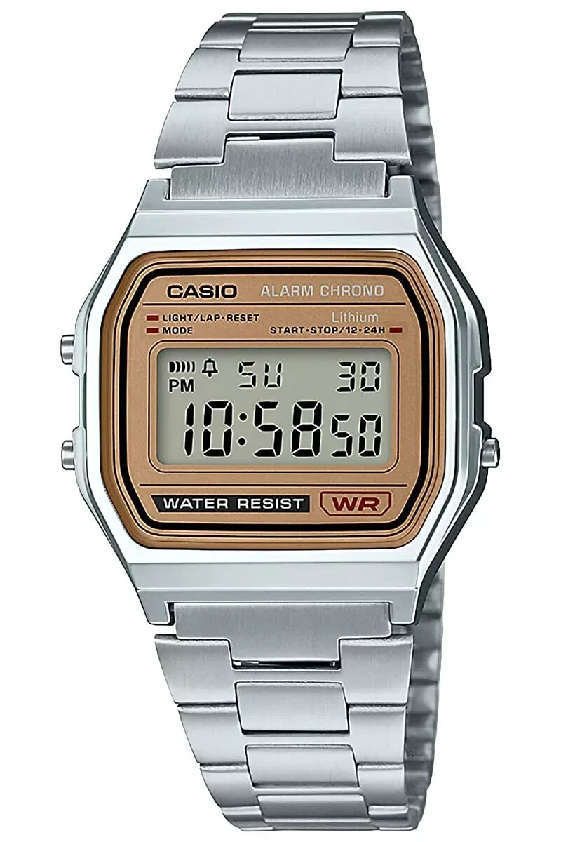 Casio A158WEA-9, Digital Watch, Chronograph, Alarm, Day/Date, 7 Year Battery