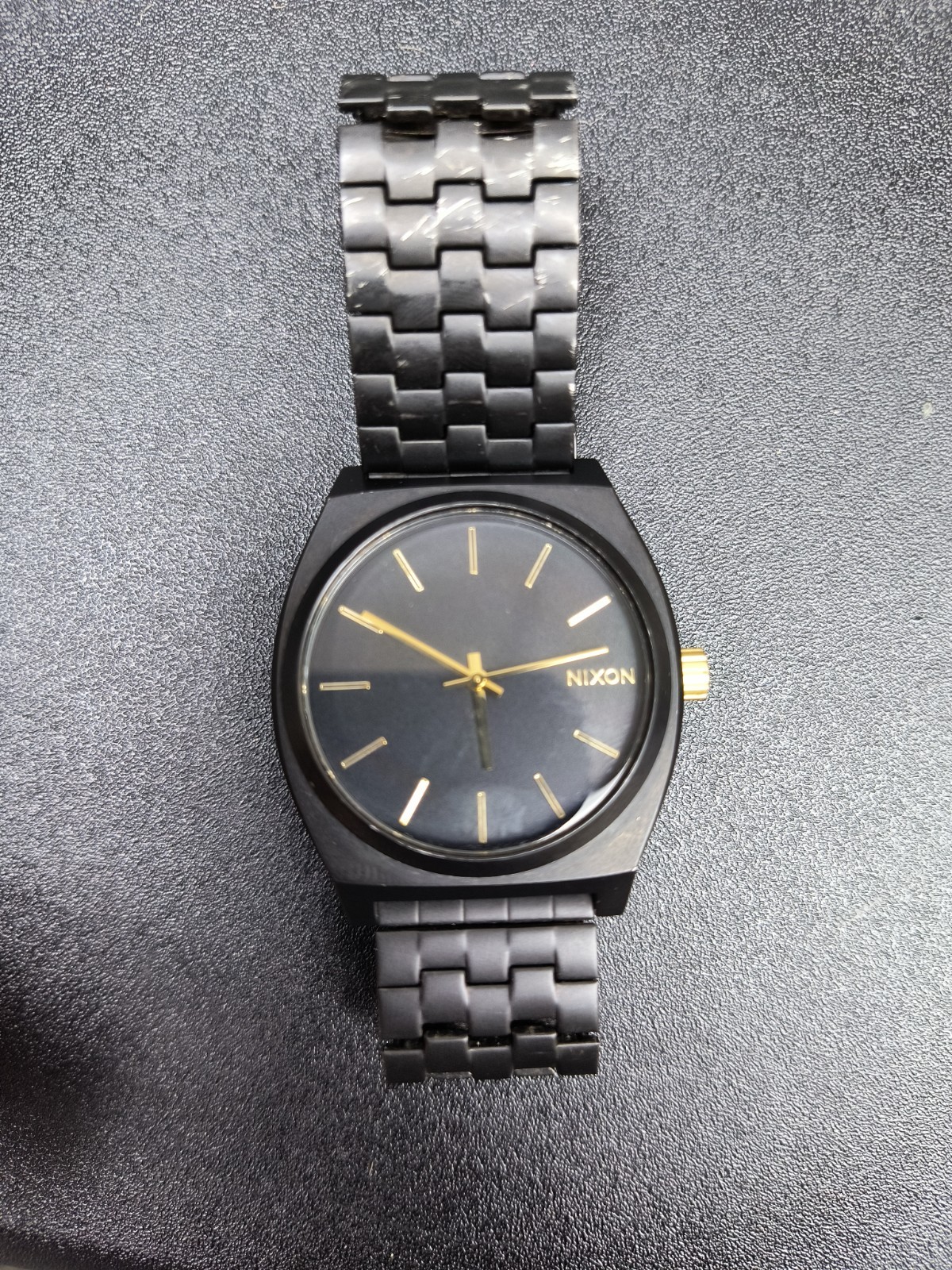 Nixon Minimal The Time Teller Black Stainless Steel Quartz 100m Analog Watch
