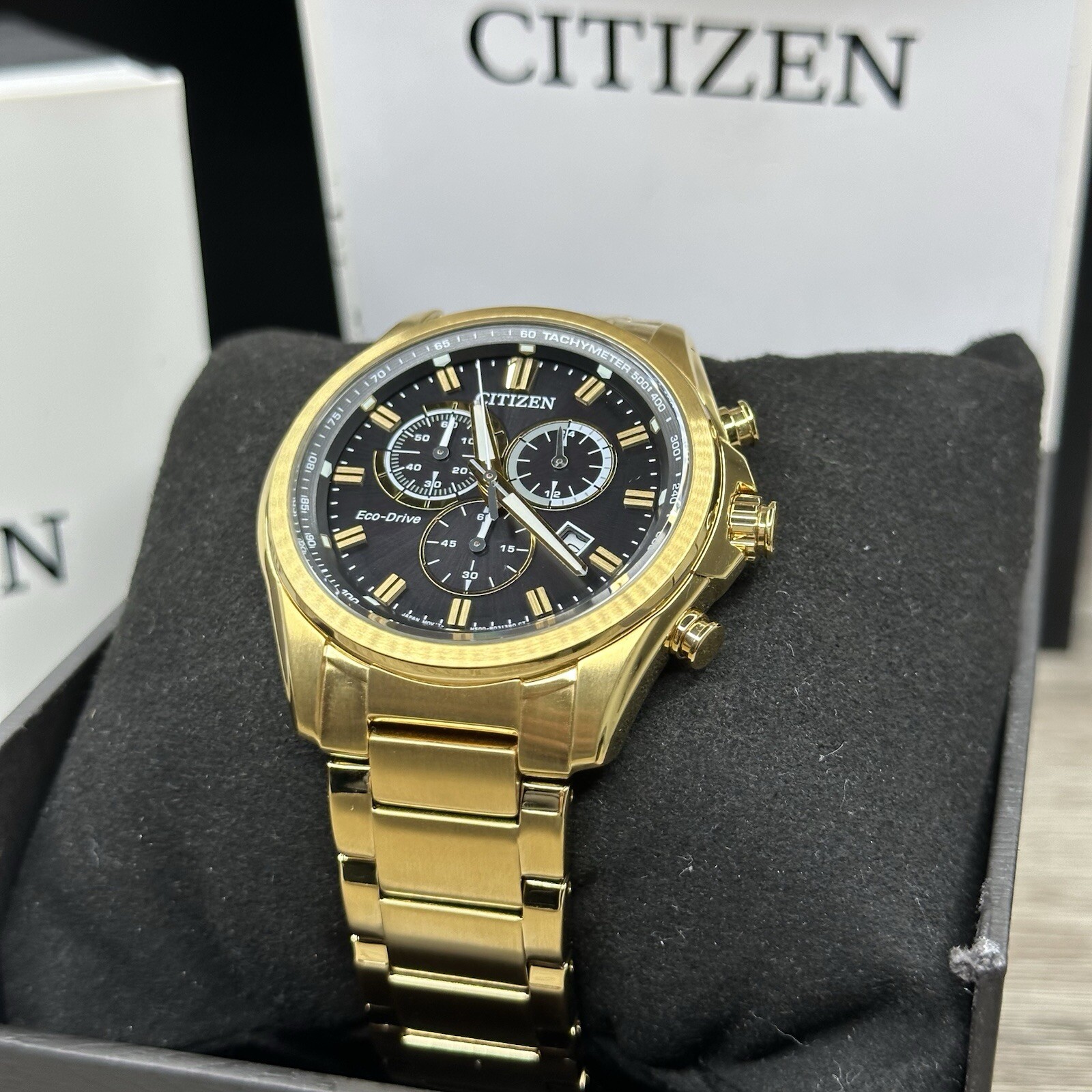 NEW✅TACHYMETER✅ Citizen Eco-Drive Weekender Chronograph Men’s Watch AT2132-53E