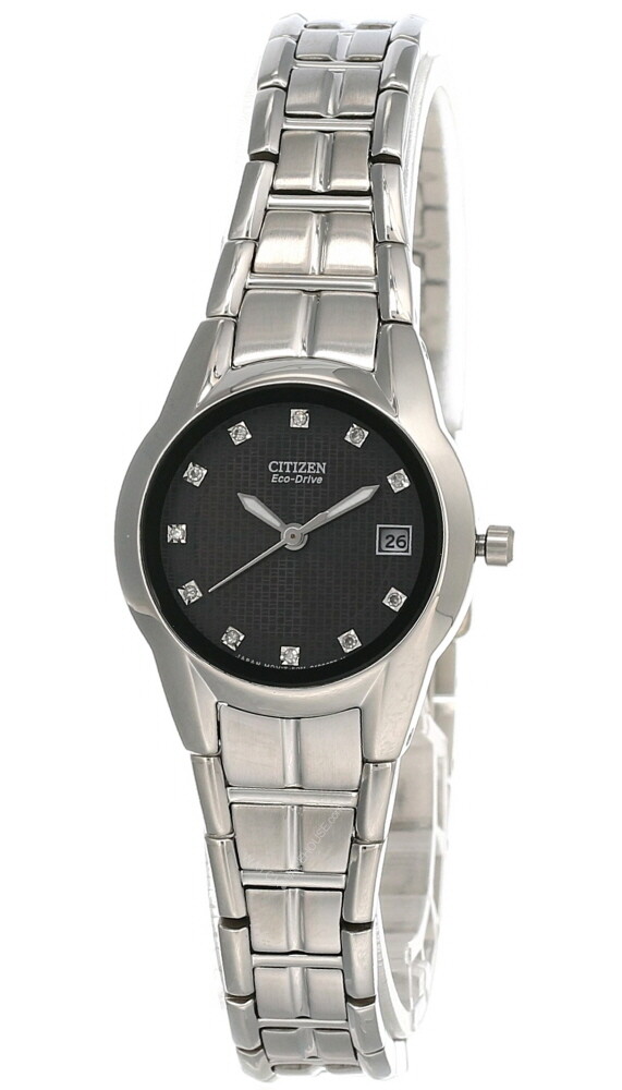 CITIZEN Eco Drive Black Dial SS Women’s Watch EW1410-50G