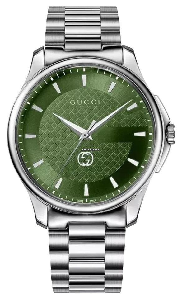 Gucci G-Timeless YA126369 Stainless Steel Green Dial Quartz Watch