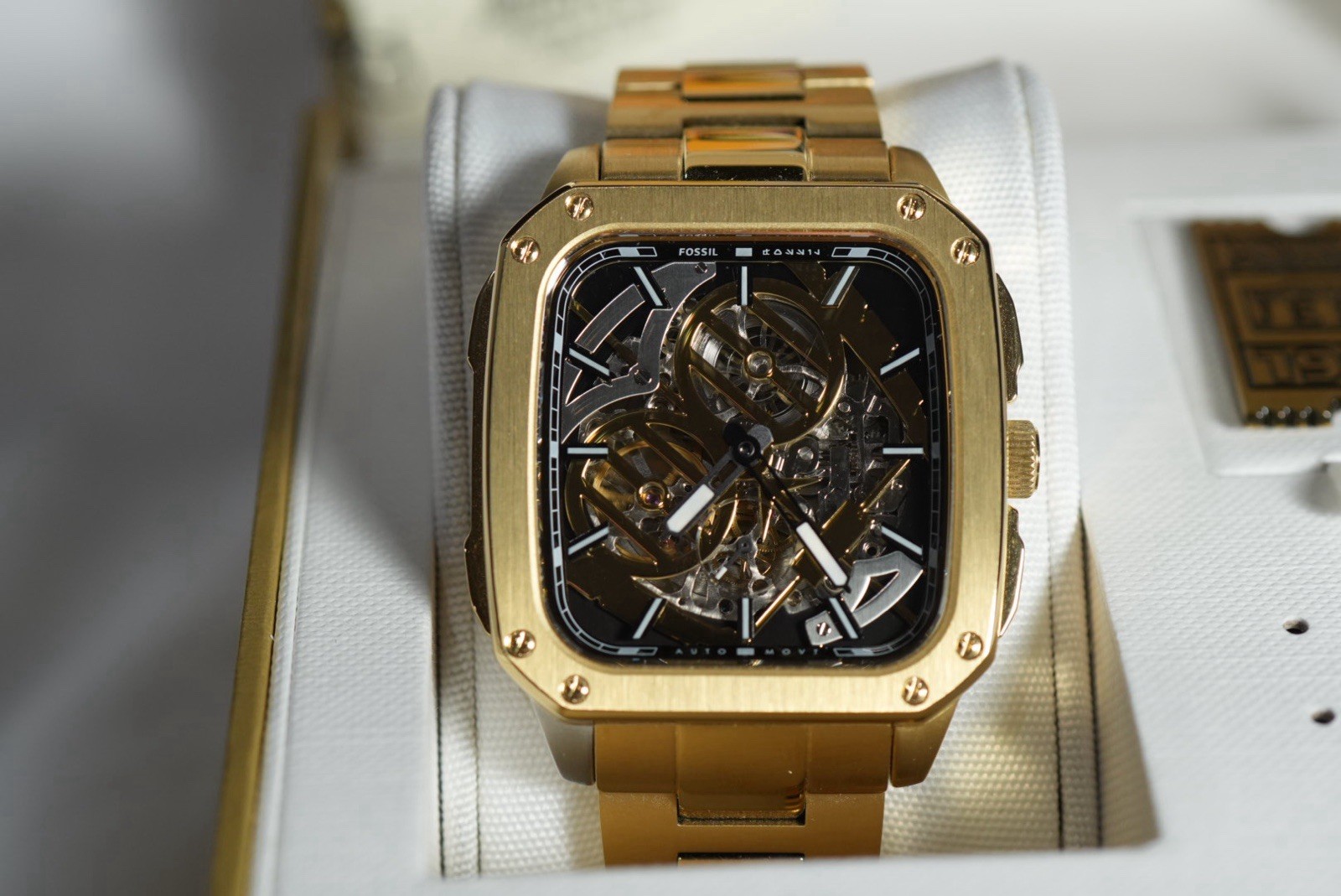 Fossil Star Wars C-3PO Limited Edition Skeleton Dial Automatic 44mm Gold Watch