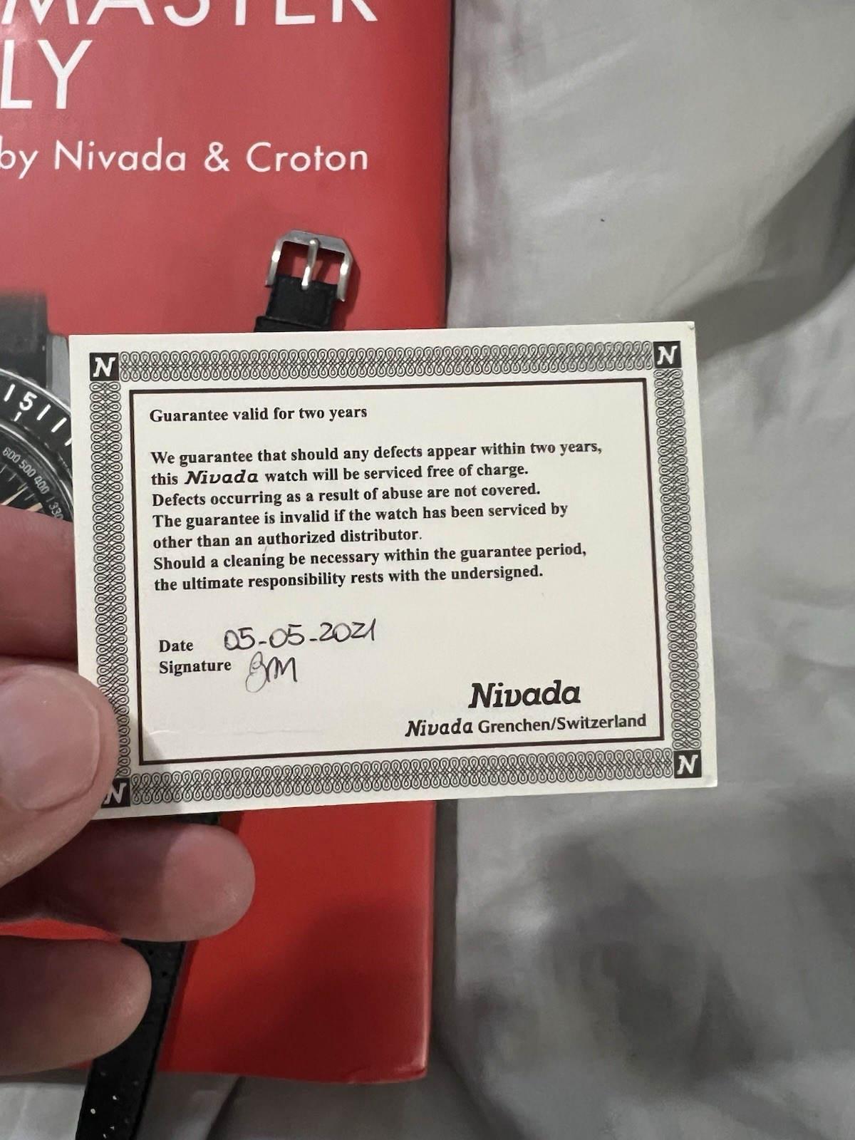 Nivada Grenchen Chronomaster Aviator Sea Diver Broad Arrow 38mm – Black Dial