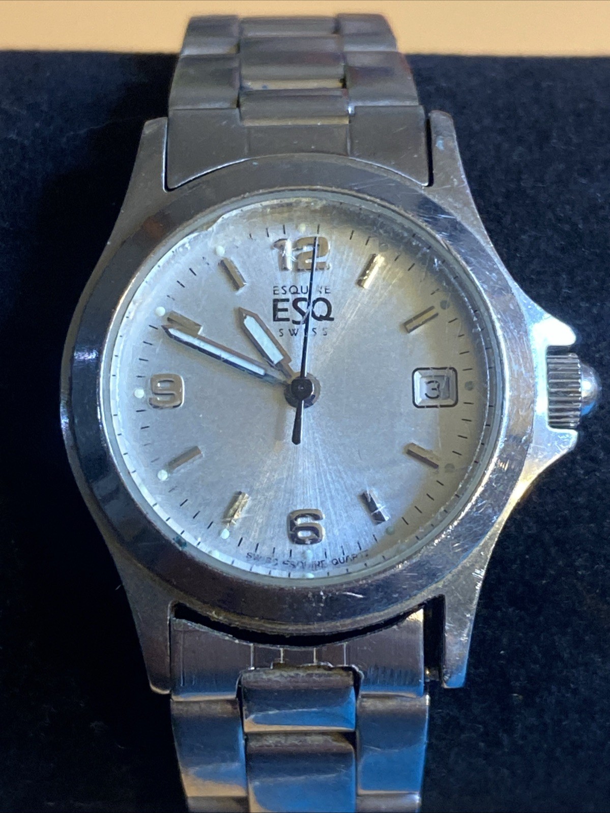 Vintage ESQ SWISS Women Wristwatch Style E5054 Water Resistant Bracelet New Batt