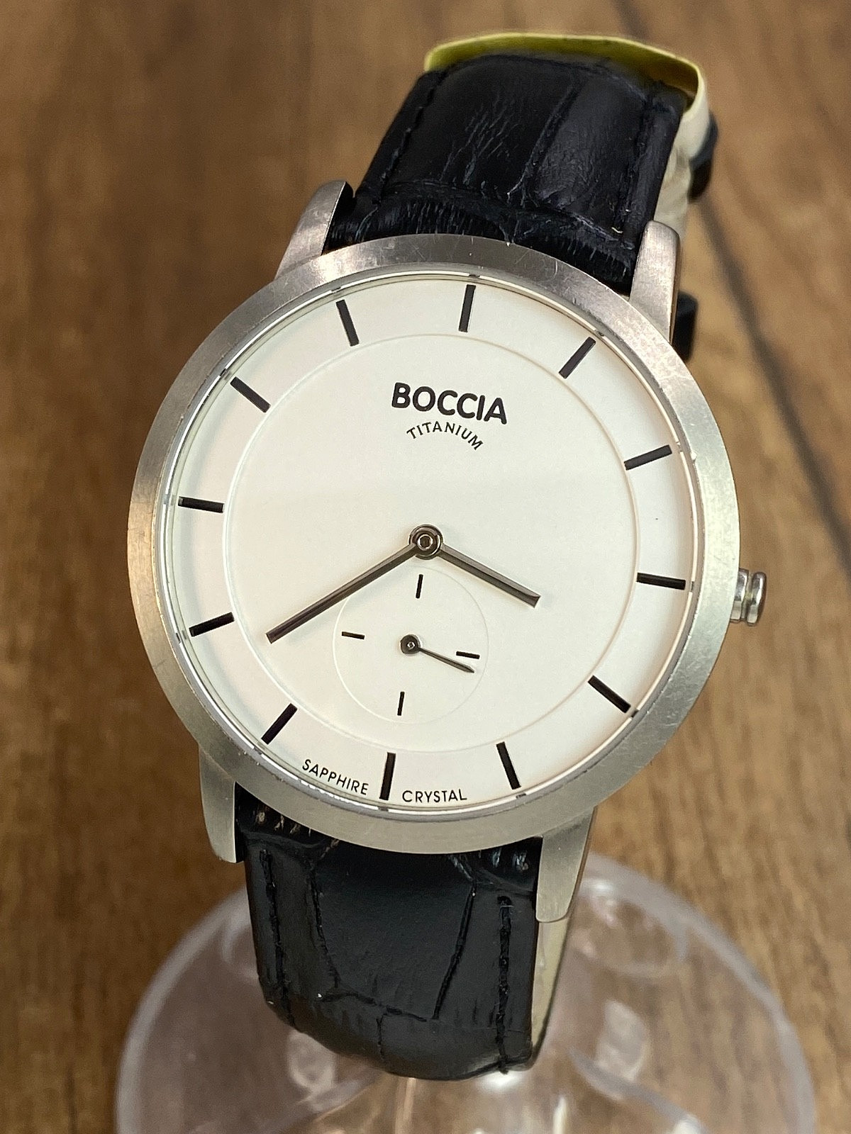 Boccia Titanium 5 Bar quartz Saphire Crystal mens wristwatch