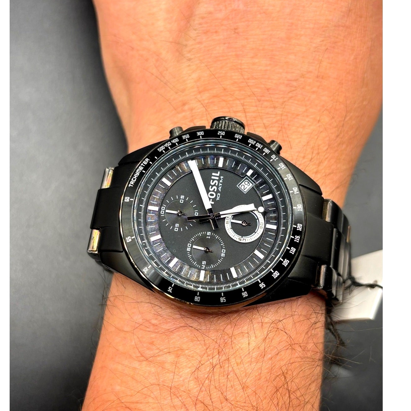 Fossil Decker CH2601 Black IP Stainless Steel Chronograph Men’s Watch NIB