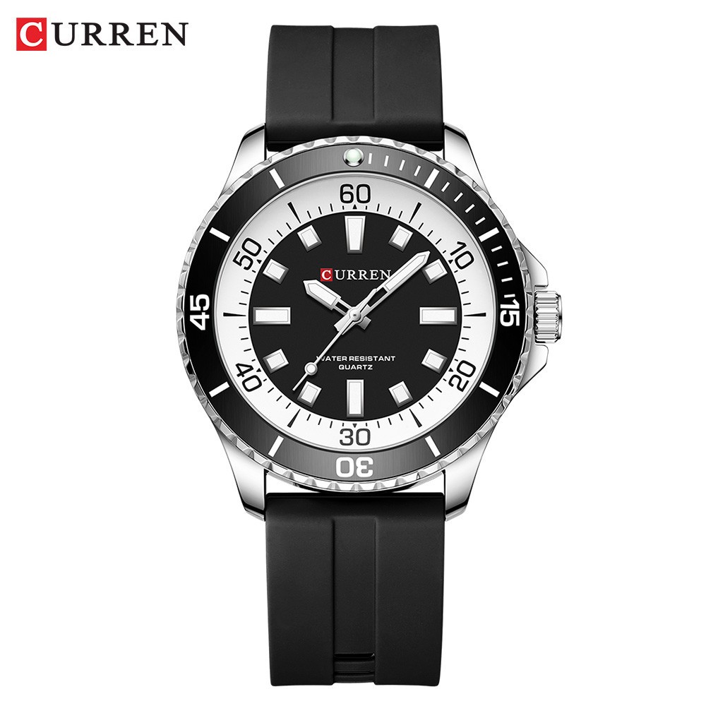 CURREN Men Watch Luminous Silicone Wristwatch Fashion Outdoor Boys Sport Watches