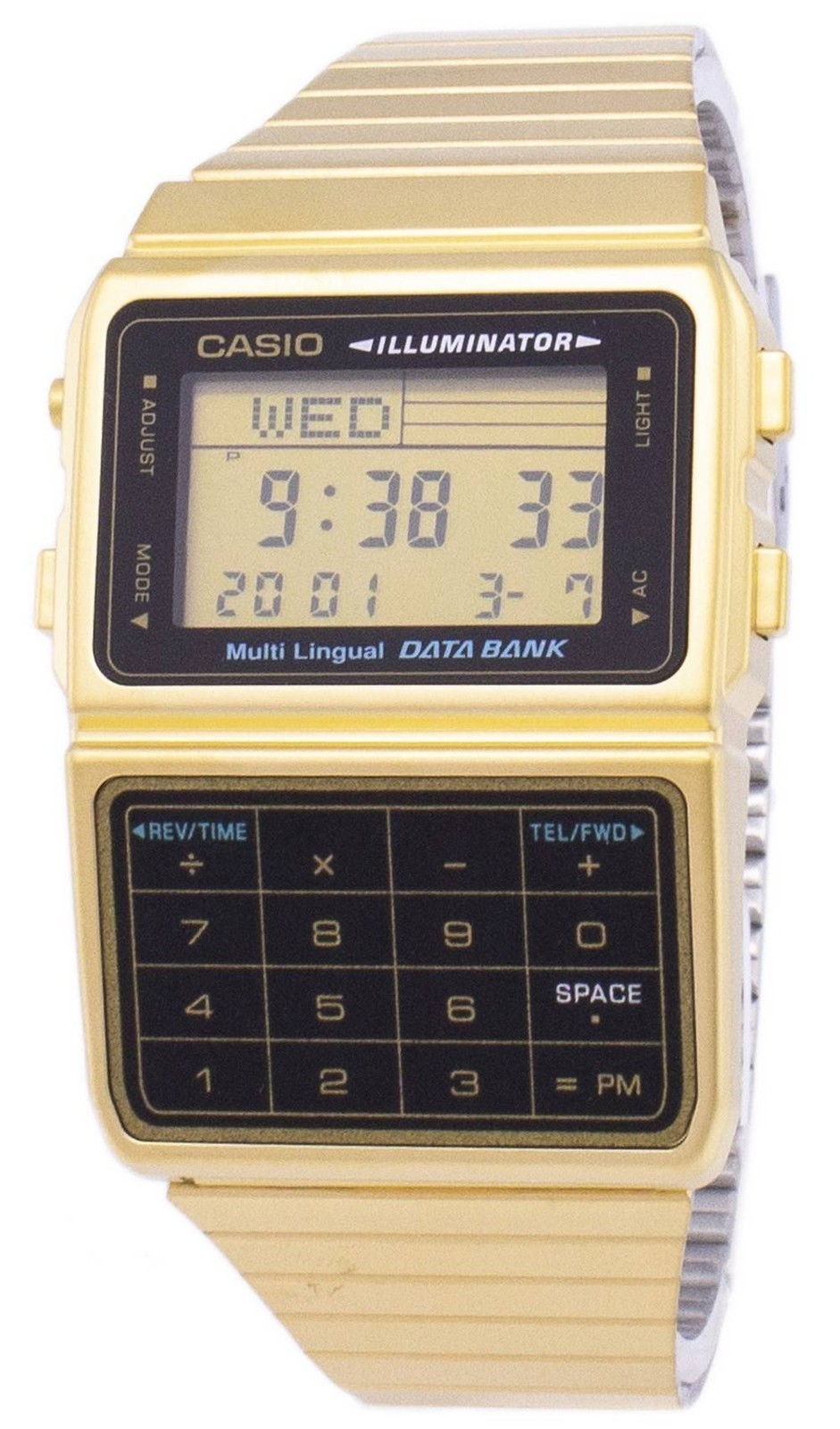 Casio Digital Stainless Steel Data Bank Multi-Lingual DBC-611G-1DF Men’s Watch