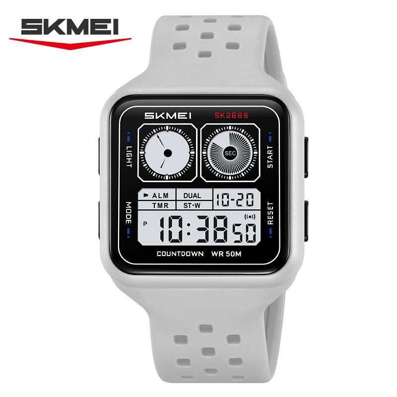 SKMEI Men Digital Watch Countdown Electronic Wristwatch Student Boys Alarm Watch