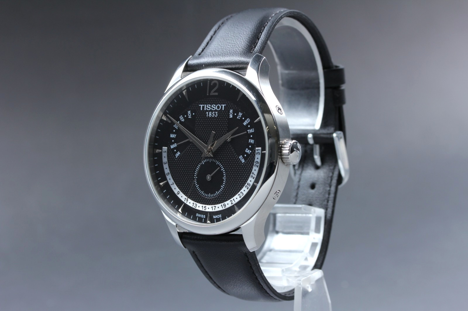 [N MINT] TISSOT Tradition Perpetual Calendar T063637A Black Quartz Men’s Watch