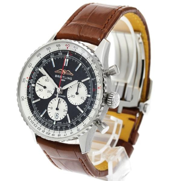 Breitling Navitimer B01 Chronograph 43 AB0138 43mm SS Black Dial Watch #C2174