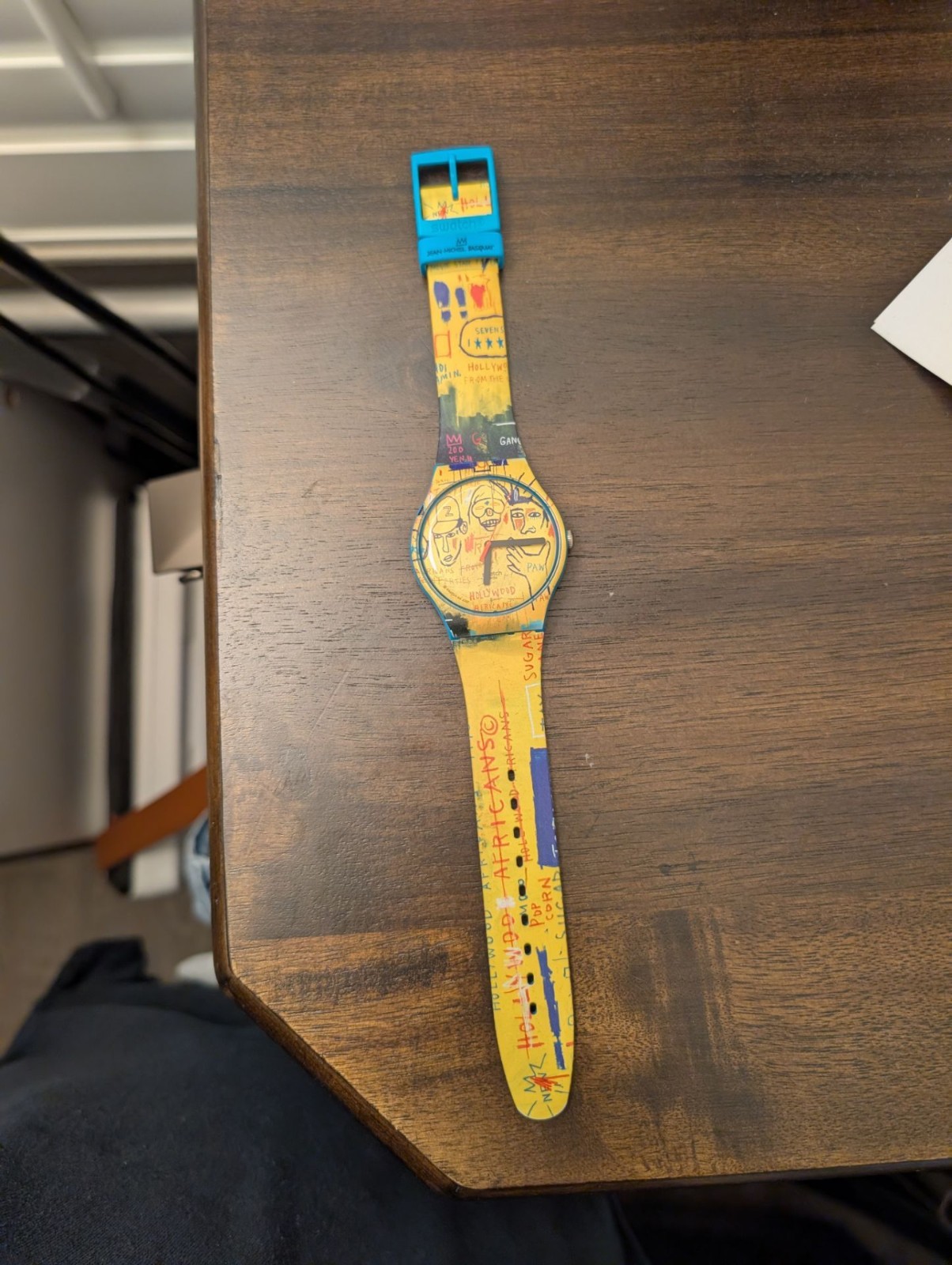 Swatch x Jean-Michel Basquiat Hollywood Africans Large 41mm Quartz Watch SUOZ354