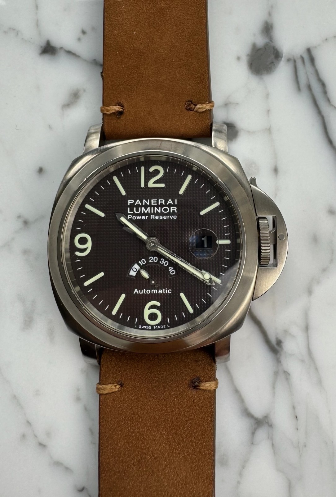 Panerai Luminor Power Reserve PAM57 Titanium Tobacco Dial 2000 (Full-Set)